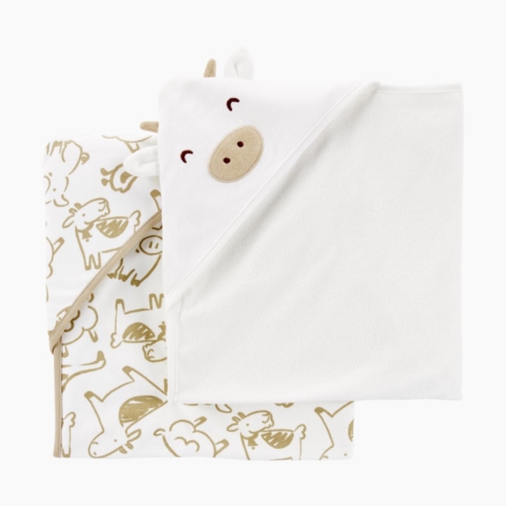 CARTER’S 2 PK HOODED TOWELS